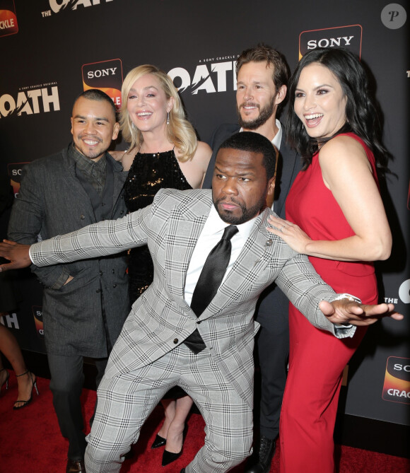 JJ Soria, Curtis Jackson, Elisabeth Röhm, Ryan Kwanten, Katrina Law à la première de la saison 2 de "The Oath" au Paloma à Hollywood, le 20 février 2019.