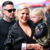 Pink, son mari Carey Hart avec leur fils Jameson Moon Hart - La chanteuse Pink (Alecia Beth Moore) reçoit son étoile sur le Walk of Fame à Hollywood, Los Angeles, le 5 février 2019. Elle a reçu la 2656ème étoile dans la catégorie "Recording".