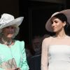 Meghan Markle lors de la fête d'anniversaire des 70 ans du prince Charles à Buckingham, le 22 mai 2018. 