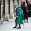 Le prince Harry, duc de Sussex, et Meghan Markle, duchesse de Sussex, lors de la cérémonie du Commonwealth en l'abbaye de Westminster à Londres, le 9 mars 2020.