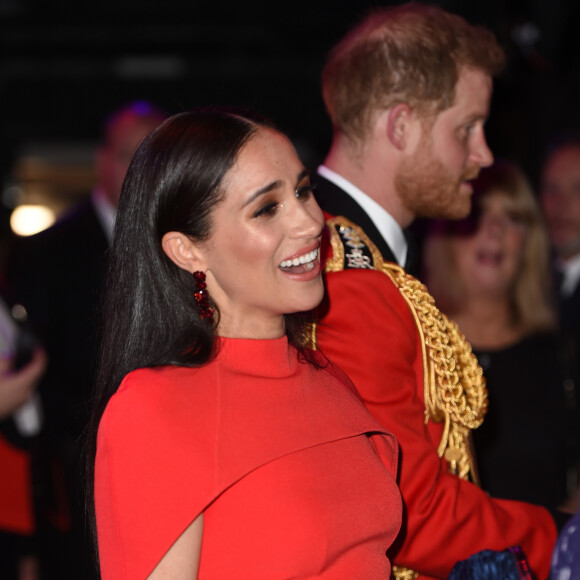 Le prince Harry, duc de Sussex, et Meghan Markle, duchesse de Sussex assistent au festival de musique de Mountbatten au Royal Albert Hall de Londres, Royaume Uni, le 7 mars 2020.