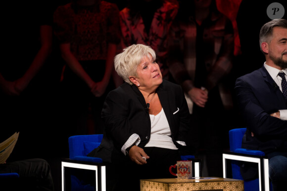 Exclusif - Mimie Mathy - Enregistrement de l'émission "La Boîte à secrets 4" à Paris, présentée par F.Bollaert, et diffusée le 10 avril sur France 3. Le 23 janvier 2020 © Tiziano Da Silva / Bestimage