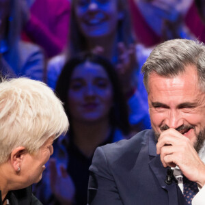 Exclusif - Mimie Mathy, Olivier Minne - Enregistrement de l'émission "La Boîte à secrets 4" à Paris, présentée par F.Bollaert, et diffusée le 10 avril sur France 3. Le 23 janvier 2020 © Tiziano Da Silva / Bestimage