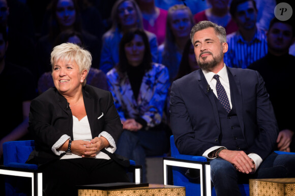 Exclusif - Mimie Mathy, Olivier Minne - Enregistrement de l'émission "La Boîte à secrets 4" à Paris, présentée par F.Bollaert, et diffusée le 10 avril sur France 3. Le 23 janvier 2020 © Tiziano Da Silva / Bestimage
