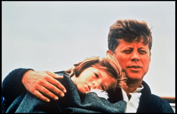 John Fitzgerald Kennedy et sa fille Caroline.