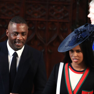 Idris Elba et Sabrina Dhowre au mariage du prince Harry et de Meghan Markle le 19 mai 2018 à Windsor.