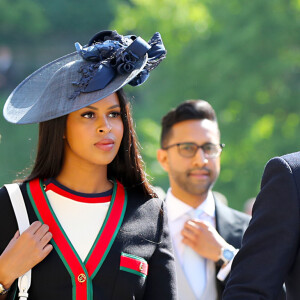 Idris Elba et Sabrina Dhowre au mariage du prince Harry et de Meghan Markle le 19 mai 2018 à Windsor.