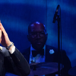 Michael Buble en concert à l'Oracle Arena à d'Oakland, le 3 avril 2019.