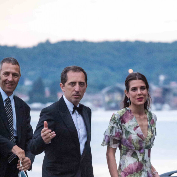 Charlotte Casiraghi et son compagnon Gad Elmaleh - Arrivées pour la soirée de mariage de Pierre Casiraghi et Beatrice Borromeo au château Rocca Angera (château appartenant à