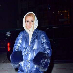 Celine Dion brave le froid de New York avec une maxi doudoune le 7 mars 2020.
