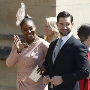 Serena Williams et Alexis Ohanian - Les invités arrivent à la chapelle St. George pour le mariage du prince Harry et de Meghan Markle au château de Windsor, Royaume Uni, le 19 mai 2018.