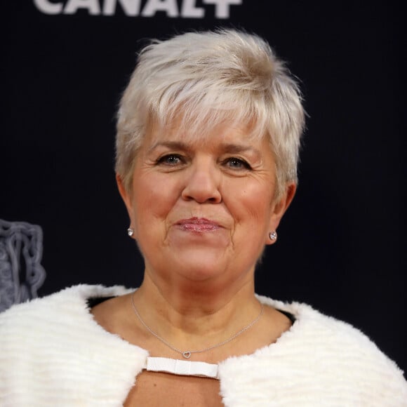 Mimie Mathy - Tournage de la série " Dix Pour Cent " lors de la 45e cérémonie des César à la salle Pleyel à Paris, le 28 février 2020. © Dominique Jacovides/Olivier Borde/Bestimage