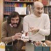 En France, à Paris, Les Frères Ennemis, Teddy Vrignault et André Gaillard présentant la 3e chaîne en décembre 1972.