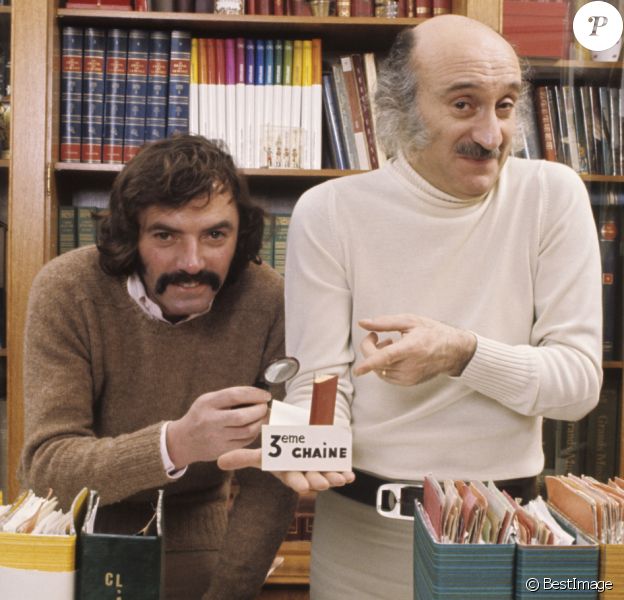 En France, à Paris, Les Frères Ennemis, Teddy Vrignault et André Gaillard présentant la 3e chaîne en décembre 1972.