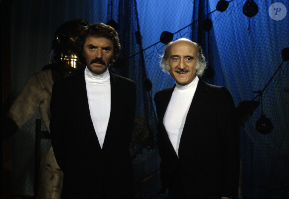En France, à Paris, Les Frères ennemis, Teddy Vrignault et André Gaillard sur le plateau de l'émission "Sil vous plait" le 15 juin 1982.