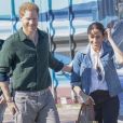 Le prince Harry, duc de Sussex, et Meghan Markle, duchesse de Sussex rencontrent les membres de "Waves for Change" au Cap lors de leur 2ème journée en Afrique du Sud. Le 24 septembre 2019