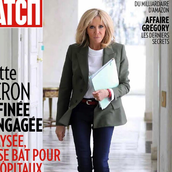 Brigitte Macron en couverture de "Paris Match", numéro du 30 avril 2020.