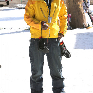 Le chanteur Seal rencontre Gwen Stefani enceinte en famille dans la station de ski de Mammoth en Californie le 30 decembre 2013.