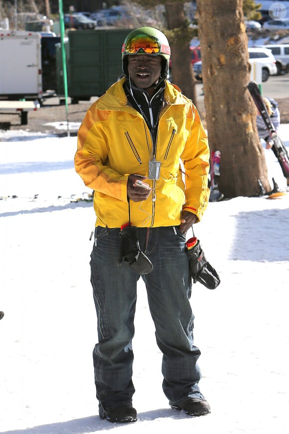 Le chanteur Seal rencontre Gwen Stefani enceinte en famille dans la station de ski de Mammoth en Californie le 30 decembre 2013.