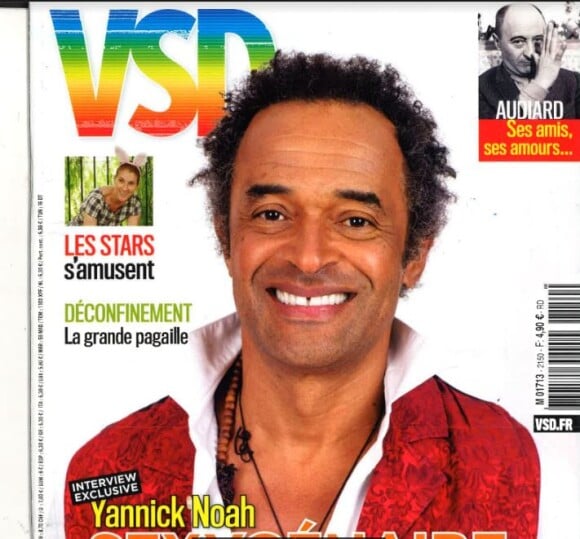 Yannick Noah en couverture de "VSD", numéro du 30 avril 2020.