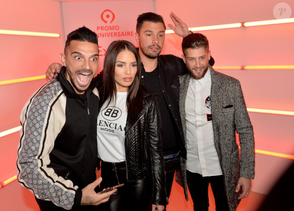 Exclusif - Julien Tanti et sa compagne Manon Marsault, Kevin Guedj, Paga (Anthony Paggini Neuron) - Soirée du 9ème anniversaire du site en ligne "AliExpress.com" (filiale d'Alibaba) à Paris le 28 mars 2019. © Veeren/Bestimage