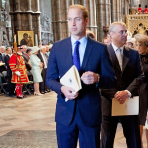 Le prince William et Kate Middleton (enceinte) - 60eme anniversaire du couronnement de la reine Elizabeth II d'Angleterre en l'abbaye de Westminster à Londres le 4 juin 2013.