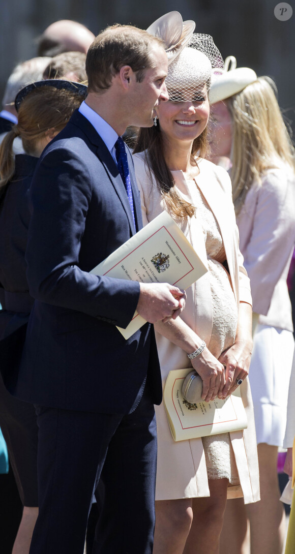 Prince William et Kate Catherine Middleton (enceinte), duchesse de Cambridge - 60eme anniversaire du couronnement de la reine Elisabeth II d'Angleterre en l'abbaye de Westminster a Londres le 4 juin 2013.