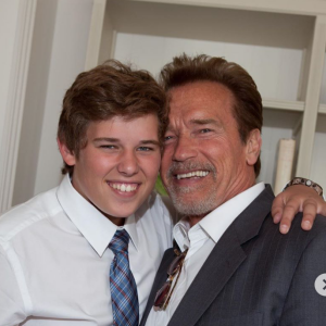 Arnold Schwarzenegger et son fils Christopher. Photo publiée le 27 septembre 2019.