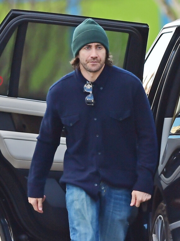 Exclusif - Jake Gyllenhaal se promène dans les rues de Londres le 3 mars 2020.