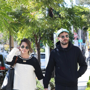 Exclusif - Jamie Dornan et sa femme Amelia Warner dans les rues de West Hollywood, le 23 février 2018.