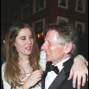 Mathilde Seigner et Roman Polanski au Fouquet's après son succès aux Césars en 2003. 