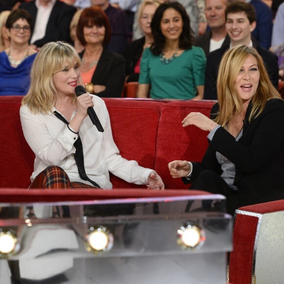 Marie-Amélie Seigner, Emmanuelle Seigner et Mathilde Seigner - Enregistrement de l'émission "Vivement Dimanche" à Paris diffusée le 18 mai 2014