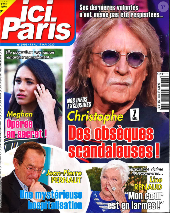 Couverture du nouveau numéro du magazine Ici Paris, paru mercredi 13 mai 2020