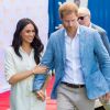 Le prince Harry, duc de Sussex, et Meghan Markle, duchesse de Sussex, visite l'association "Yes" (Youth Employment Service) qui oeuvre pour résoudre le problème du chômage des jeunes en Afrique du Sud. Johannesburg, le 2 octobre 2019.