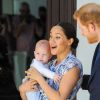 Le prince Harry, duc de Sussex, et Meghan Markle, duchesse de Sussex, avec leur fils Archie ont rencontré l'archevêque Desmond Tutu et sa femme à Cape Town, Afrique du Sud. Le 25 septembre 2019