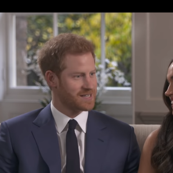 Le prince Harry et Meghan Markle lors de leur interview pour la BBC, juste après leurs fiançailles, en novembre 2017.