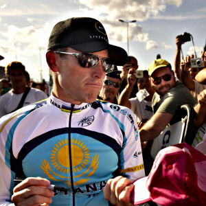 Lance Armstrong lors du Tour de France 2009. Photo by Claus Bonnerup/PolFoto/Cameleon/ABACAPRESS.COM