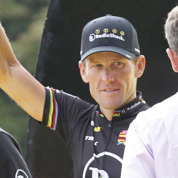 Lance Armstrong - Arrivée du Tour de France 2010 sur les Champs-Elysées, à Paris, le 25 juillet 2010.