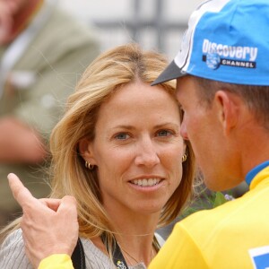 Lance Armstrong et Sheryl Crow sur le Tour de France le 5 juillet 2005