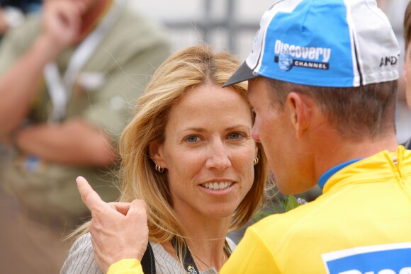 Lance Armstrong et Sheryl Crow sur le Tour de France le 5 juillet 2005