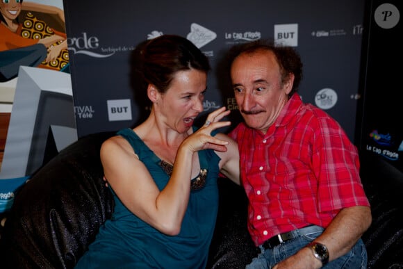 Lucie Jeanne et Michel Cremades - Avant-première du film "Jamais le premier soir" lors du 11e festival "Les Hérault du cinéma et de la télé 2014" au Cap d'Agde, le 30 juin 2014.