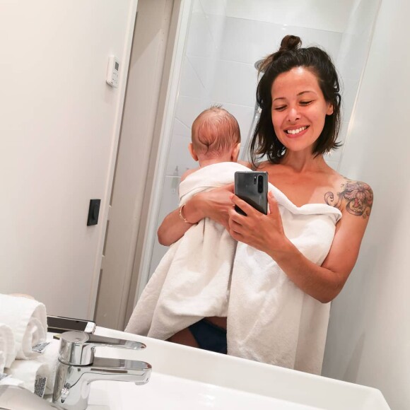 Daniela Martins au naturel avec son fils, sur Instagram, le 10 août 2019