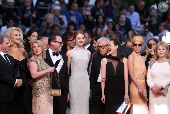 Emma Stone, Woody Allen et sa femme Soon-Yi Previn, Parker Posey, guest - Montée des marches du film "Irrational Man" (L'homme irrationnel) lors du 68ème Festival International du Film de Cannes, à Cannes le 15 mai 2015.