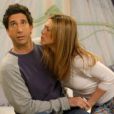 Ross (David Schwimmer) et Rachel (Jennifer Aniston) dans la série  Friends .