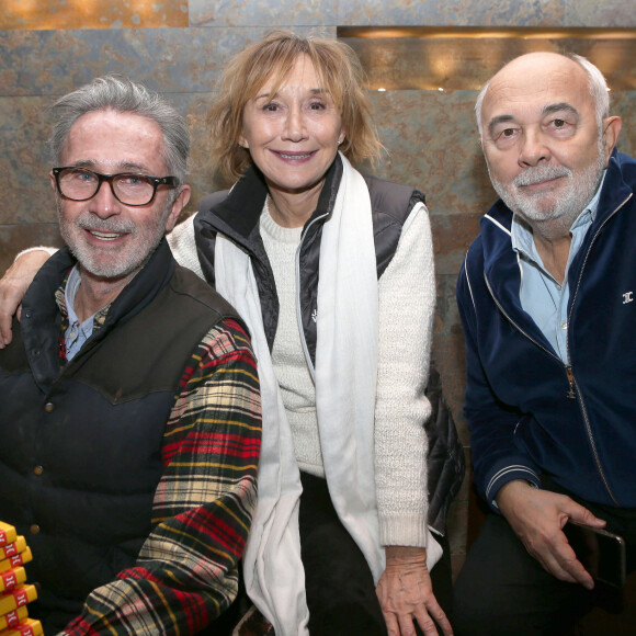 Thierry Lhermitte, Marie-Anne Chazel et Gérard Jugnot - 40ème anniversaire des "Bronzés font du ski", avec la présence des acteurs et du réalisateur à Val d'Isère le 11 Janvier 2020. © Pascal Fayolle / Bestimage