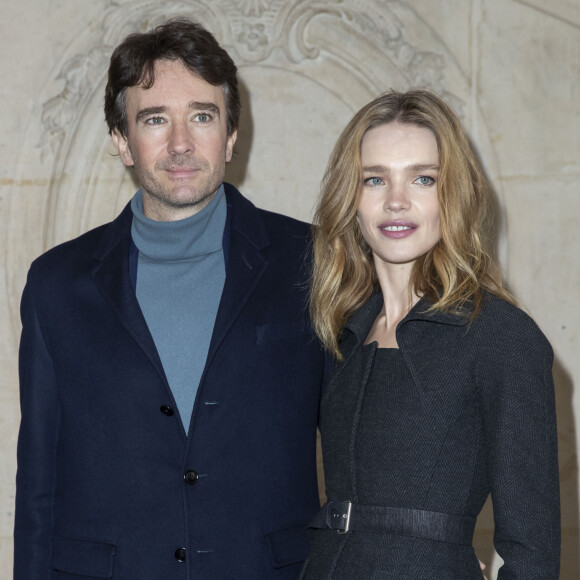 Antoine Arnault et sa compagne Natalia Vodianova - People au défilé de mode Haute-Couture printemps-été 2020 "Dior" à Paris. Le 20 janvier 2020 © Olivier Borde / Bestimage