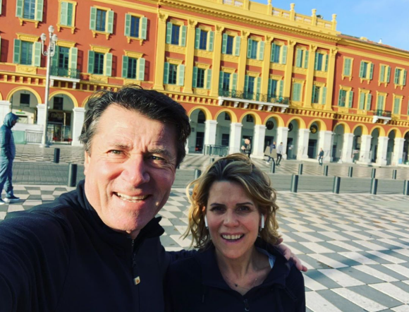 Christian Estrosi et Laura Tenoudji à Nice. Janvier 2020.