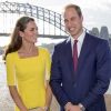 Le prince William et Catherine Kate Middleton, la duchesse de Cambridge à la sortie de l'Opéra de Sydney, le 16 avril 2014.