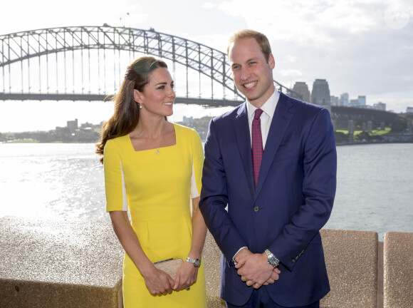 Le prince William et Catherine Kate Middleton, la duchesse de Cambridge à la sortie de l'Opéra de Sydney, le 16 avril 2014.