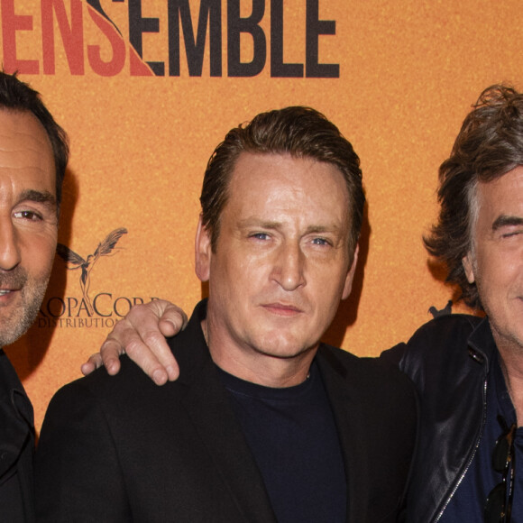 Gilles Lellouche, Benoît Magimel et François Cluzet - Avant-première du film "Nous finirons ensemble" au Gaumont Opéra à Paris le 29 avril 2019. © Pierre Perusseau/Bestimage